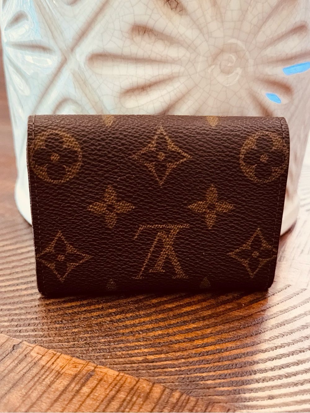 Louis Vuitton Monogram Porte Monnaie Plat Coin Purse Wallet vintage - Picture 3 of 17